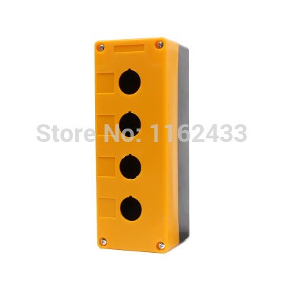 BX4-22 4 hole push button switch box for 22mm mounting hole push button: Yellow