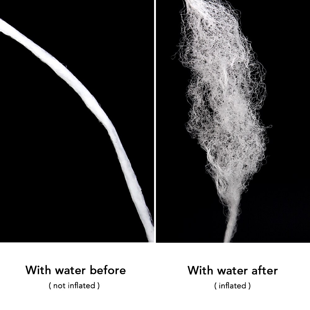 AZDENT 20 Pcs Water Fluffy Dental Flosser 50m Dental Floss Wire Built-in Spool Waxed Mint Flat Tooth Teeth Cleaning