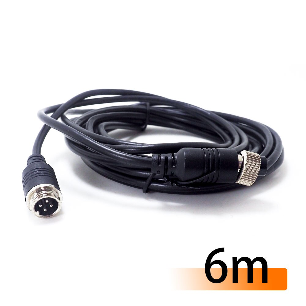 16FT 5M 5pcs Car Video Extension Cable 4-Pin Aviation Connector car camera Video For Camera DVR: 6m