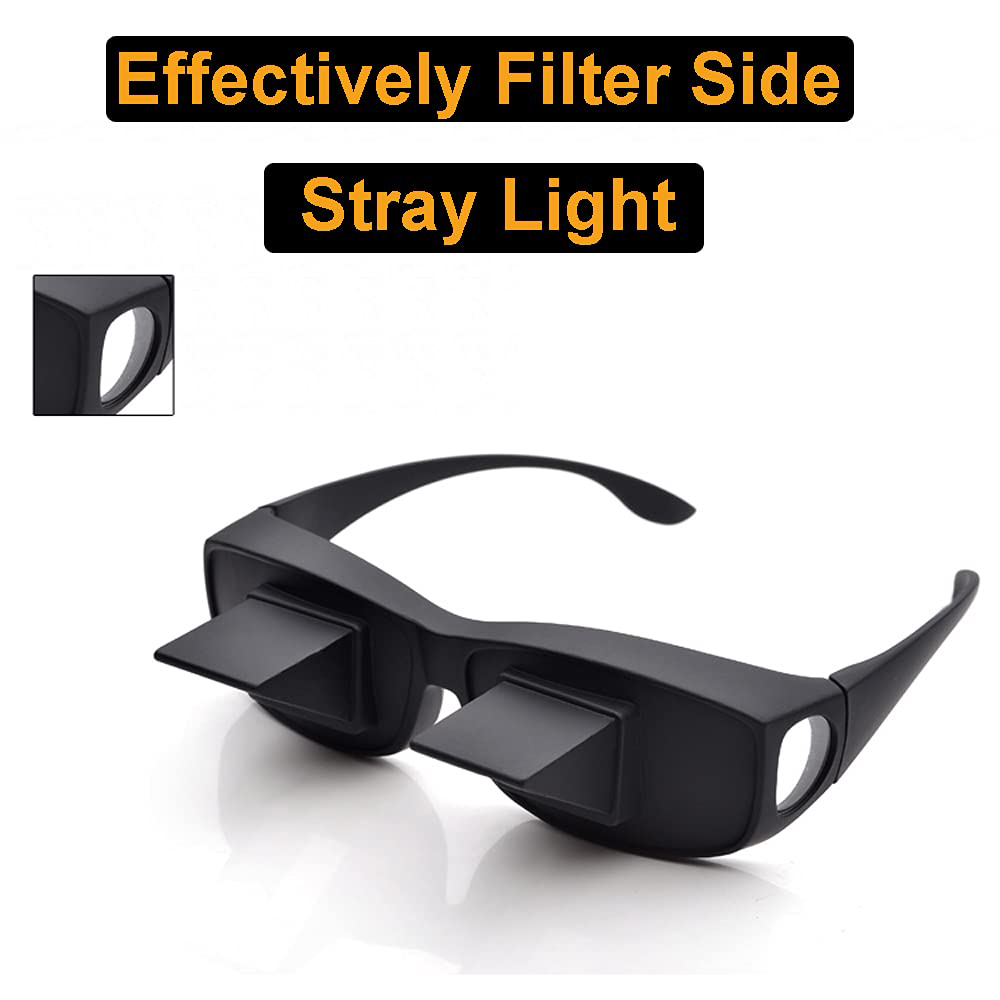 Amazing Lazy Periscope Horizontal Reading Books Sit Glasses On Bed Lie Down View TV Myopia Usable Prism Spectacles