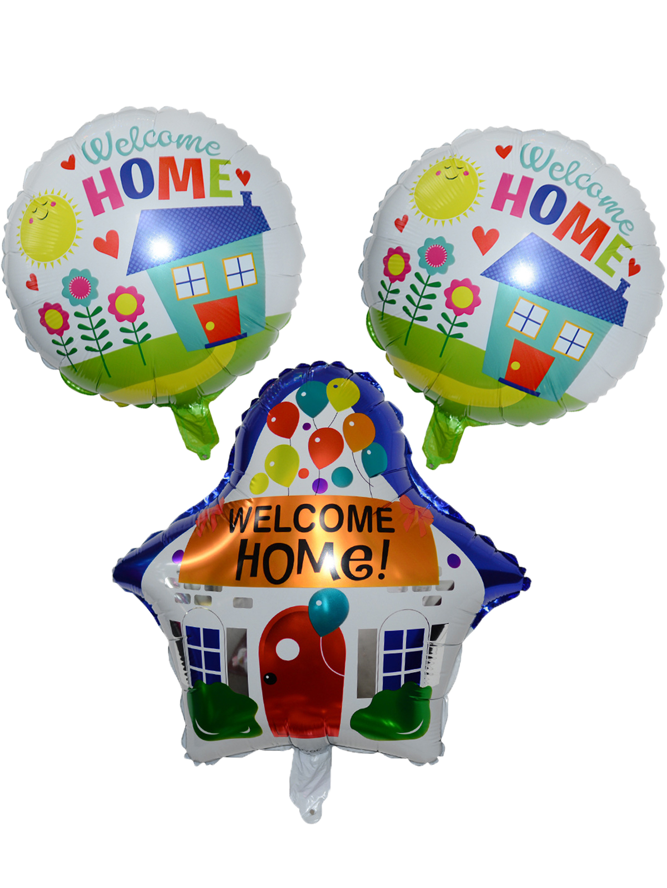 3 Stuks 18 Inch Ronde Thuis Folie Ballonnen Huis Luchtballon Terug Naar School Decoraties Thuis Feestartikelen: Default Title