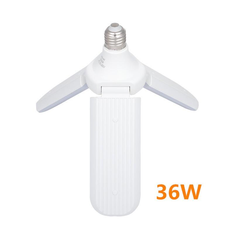 Erittäin kirkas teollisuusvalaistus 36w 45w e27 led-taitettava autotallin valaisin  ac85-265v led työpajan korkealuokkainen teollisuusvalaistuslamppu: Lämmin valkoinen 36w