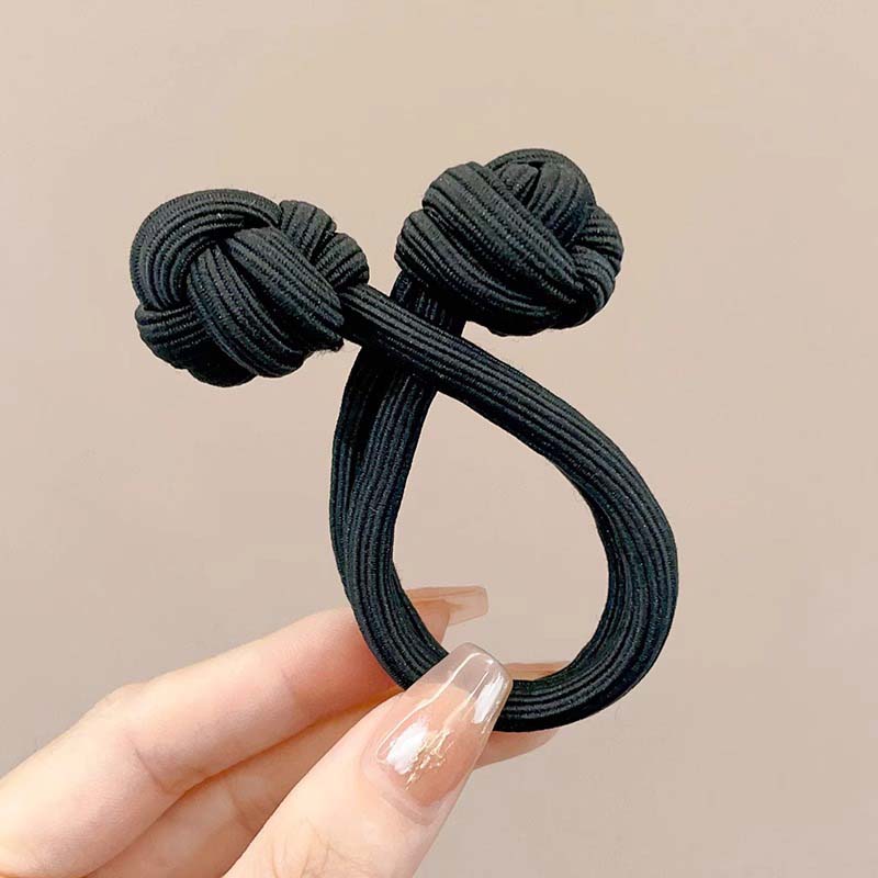 Bandas de goma para coleta alta para mujer, banda para el cabello, cuerda elástica para la cabeza, Scrunchies coreanos, lazos para el cabello anudados, accesorios para el cabello: Plata