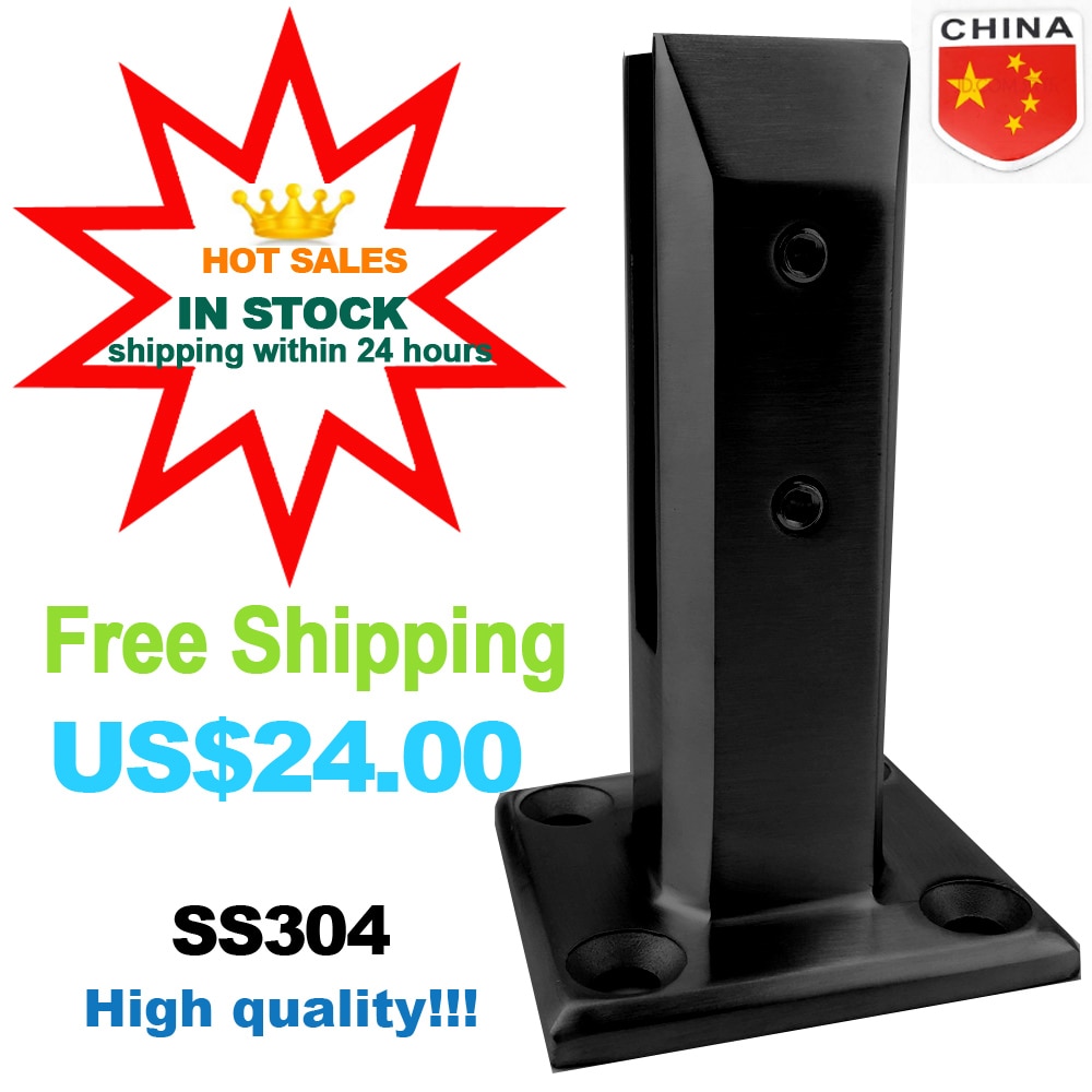 Yl sort 304 swimmingpool rustfrit gelænderglas