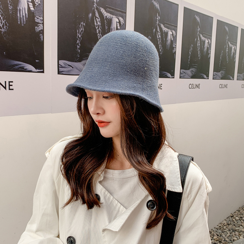 Panama Warm Winter Women's Bucket Hat Felt Wool Hat Girl Autumn and Winter Black Hip Hop Hat