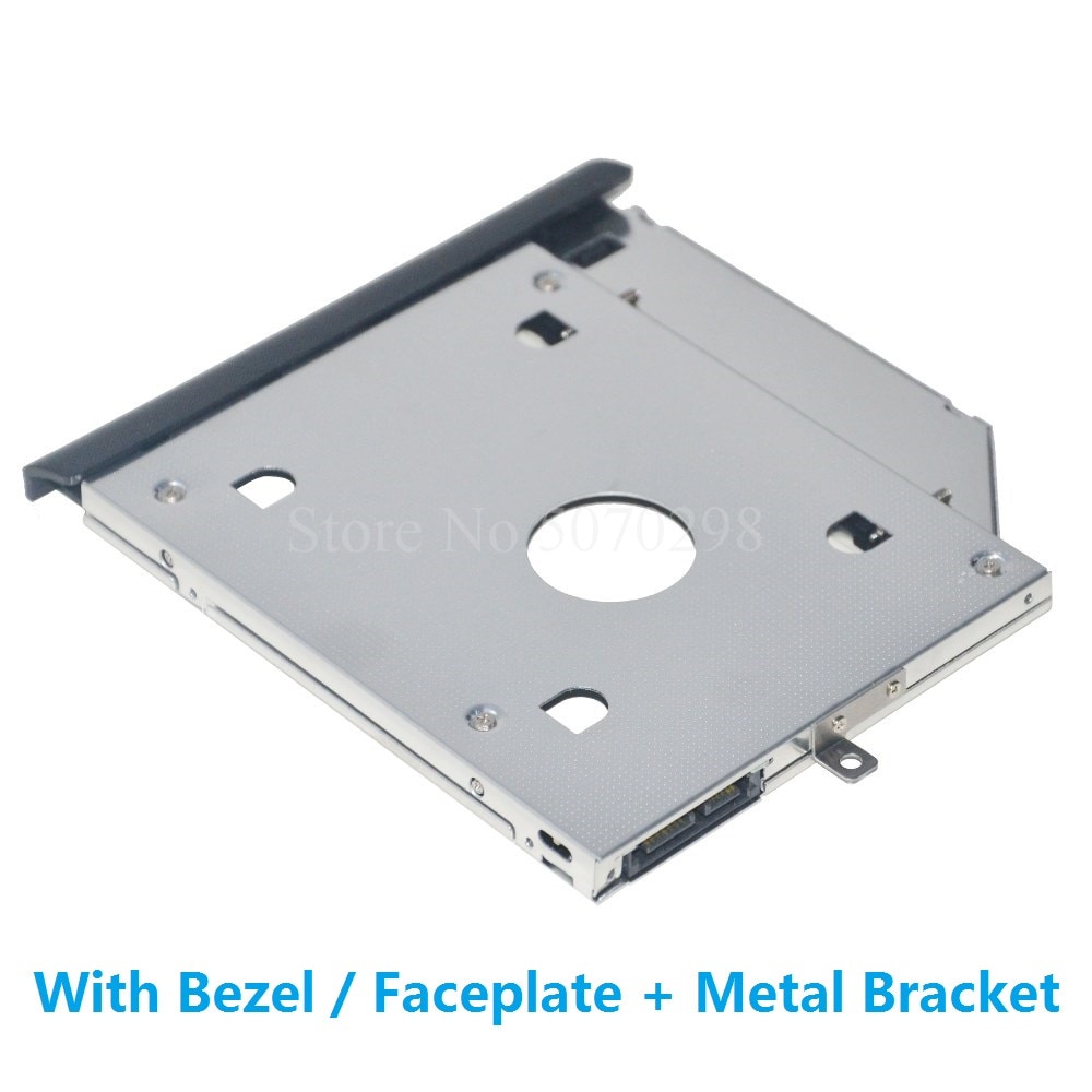 Bisel frontal cubierta de placa frontal + soporte de 2nd SATA 3,0 de 2,5 "HDD Disco Duro SSD óptico Caddy para Lenovo IdeaPad 310 de 510 Yi 310