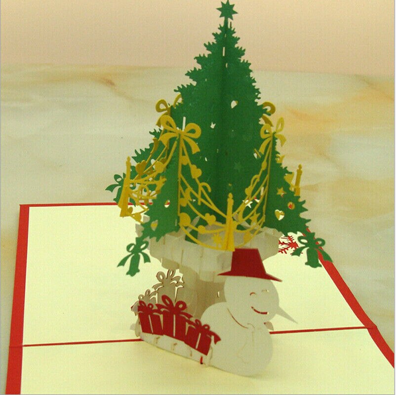 3D Pop Up Sculpture Greeting Cards Christmas Birthday Valentine Invitation Card: K1