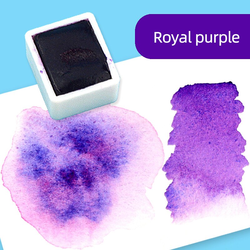 Super Vision Gelaagde Aquarel Pigment, Water Kleur Verf, Half Koekenpan Voor Tekening Verf, aquarel Aquarellen Art Leveranciers: Royal purple