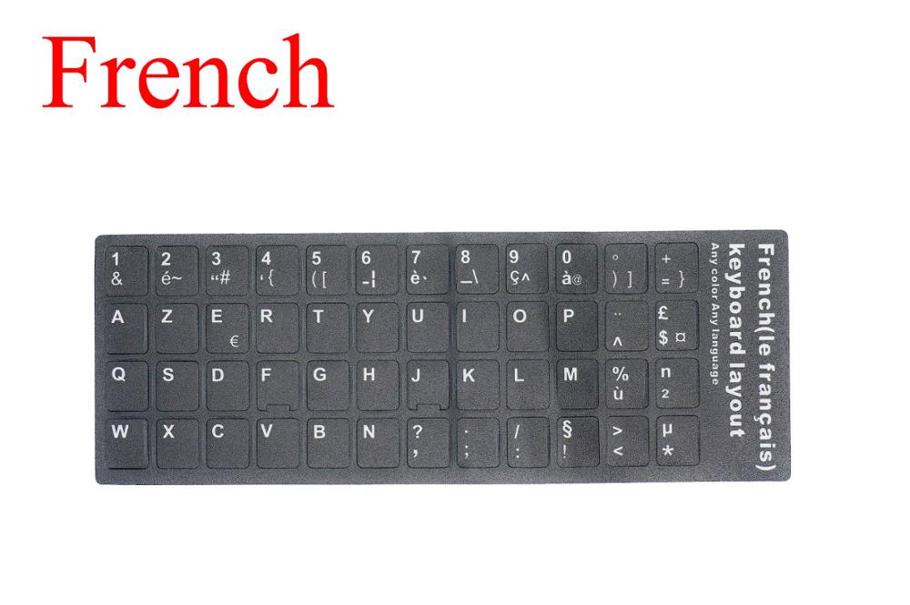 Spanish Keyboard Stickers Covers Keyboard Cover for Notebook Computer Desktop Multi-Language Letter Cover Covers: French