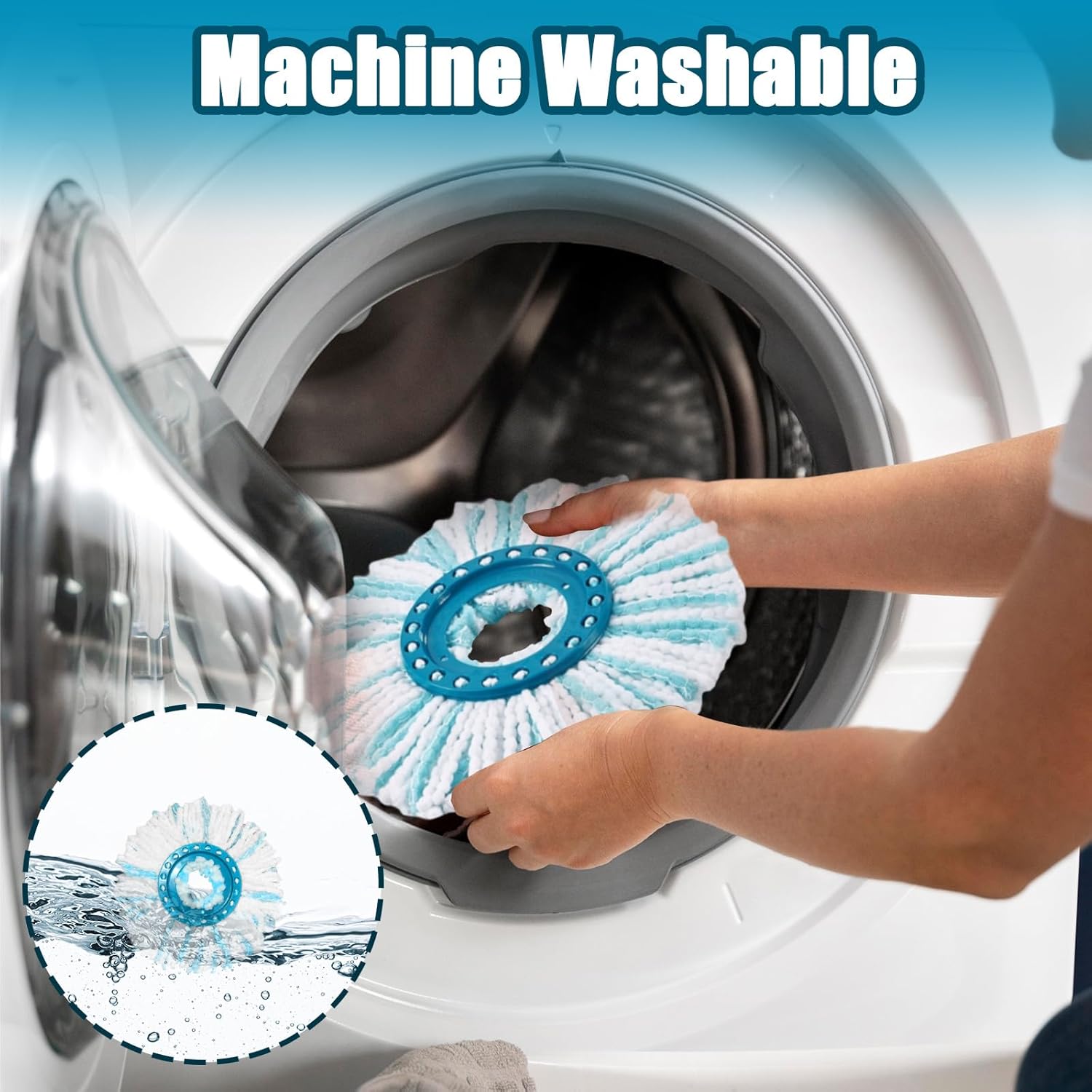 Mop Head for Leifheit Clean Twist Disc Mop, Replacement Mop Head Clean Twist Disc Mop, Effective Cleaning and High Dirt