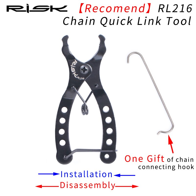 Risk Mini Bike Chain Link Tool Plier With Hook,Portable Quick Release MTB Road Bicycle Chain Clamp Powerlink Tool Kit: Default Title