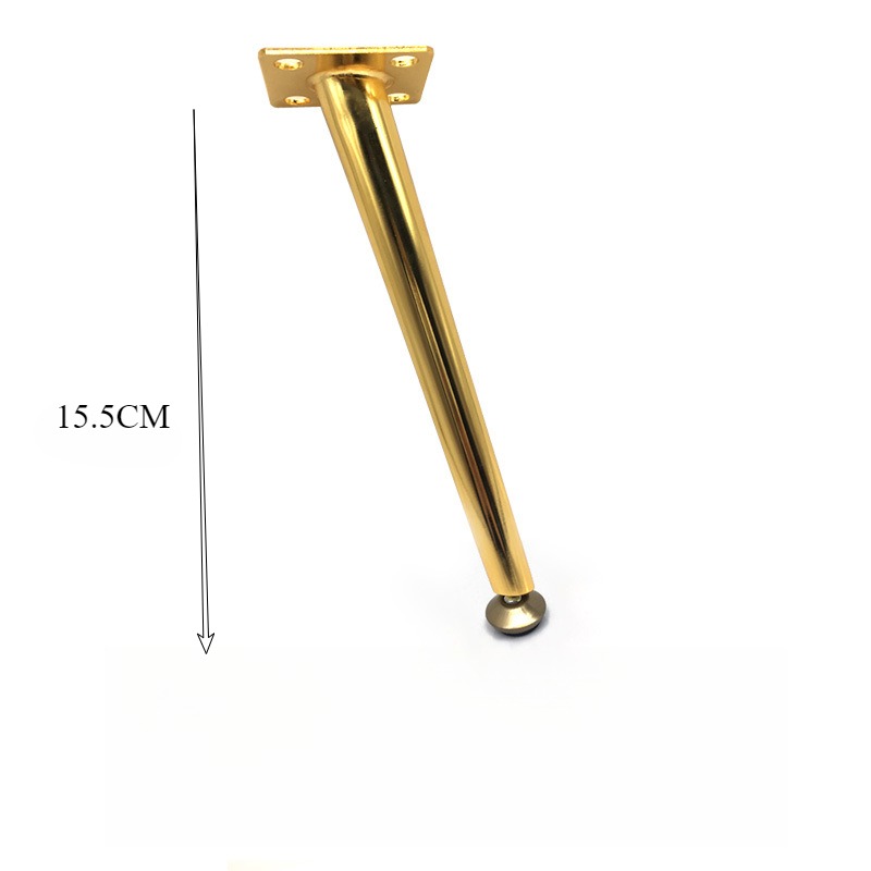 4Pcs/Set Furniture legs Adjustable Gold Tapered Metal Feet for Table Sofa Cupboard Cabinet Stool Chair Feet Hardware Accessories: Brushed Gold