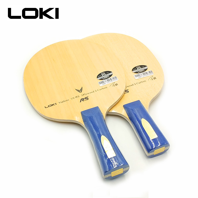 Loki v5rs lâmina de carbono para tênis de mesa, raquete profissional de ping-pong de 5 camadas, ofensivo