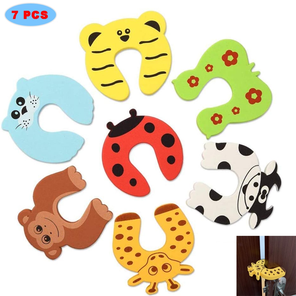 Cartoon Foam Door Stop Animal Anti Pinch Door Stop Baby Finger Pinch Guard Cartoon Animals Exit Card Door Clamp #30: Default Title