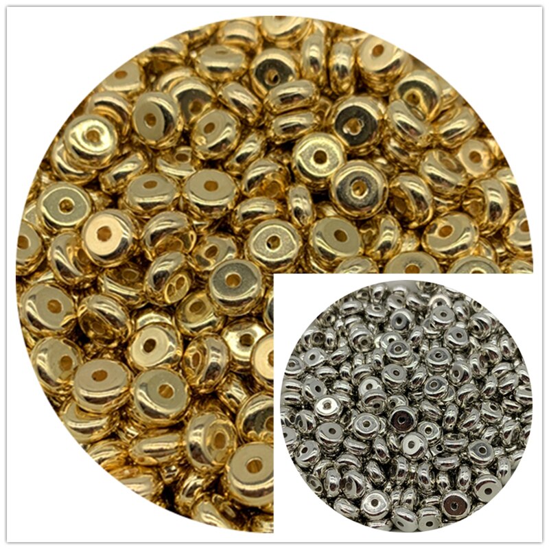 4/5/6Mm 200/100/100Pcs Acryl Kralen Ovale Vorm Losse Spacer Kralen Voor sieraden Maken Diy Handgemaakte Accessoires