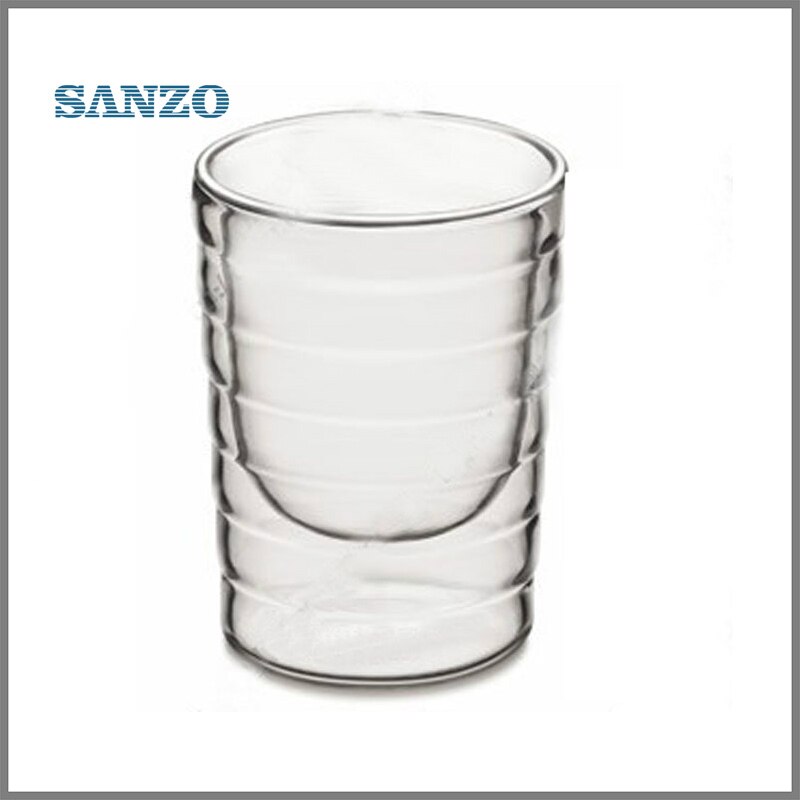 Tasse de café en verre à double couche | Offre spéciale de , 2 coup à la main, double isolation, tasse de café en verre 400042