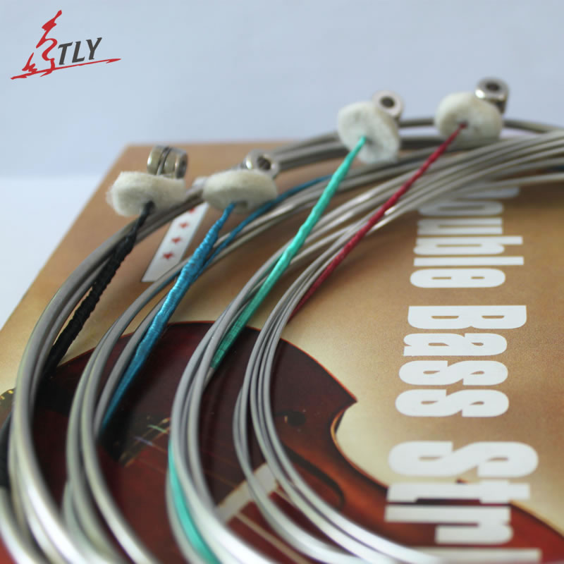 EURO 4 unids/set/set cuerdas de bajo doble para principiantes cuerdas universales para estudiantes cuerdas de bajo de acero