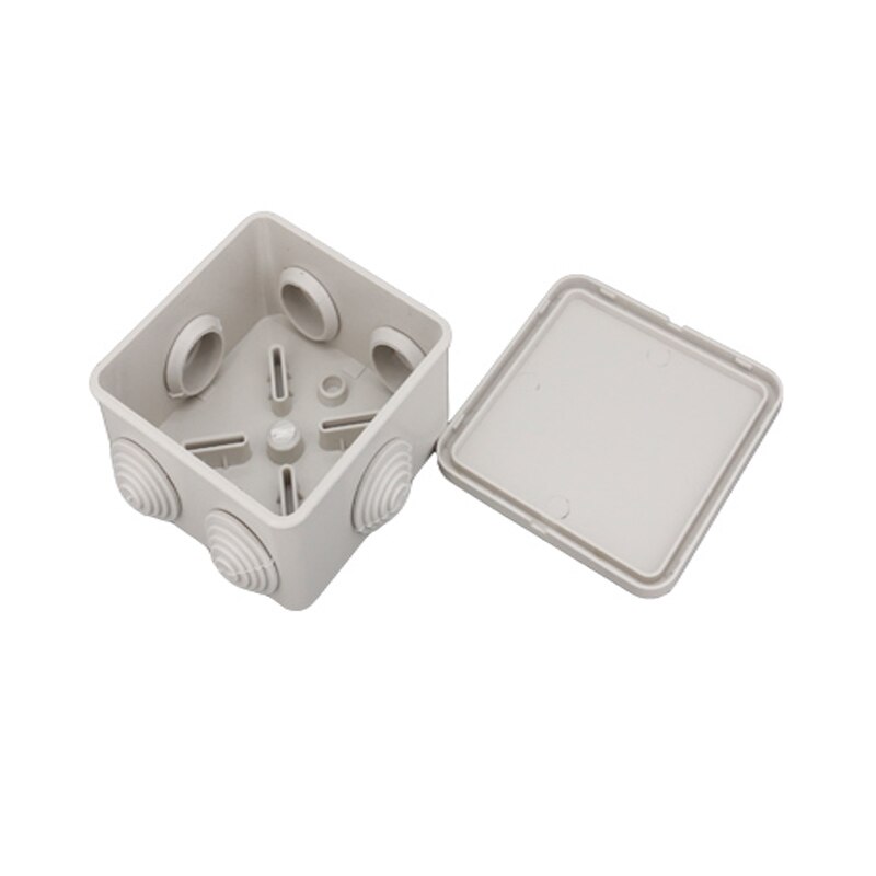 1 Set plastic enclosure box ABS IP65 opening with waterproof plug enclosure junction box: 80X80X40MM