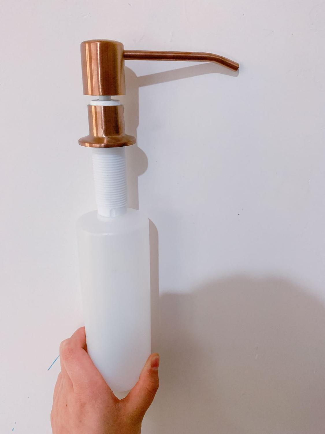 304 Stainless Steel Head Detergent Bottle Liquid Soap Dispenser Brushed Gold Hand Sanitizer Shampoo Dispenser Plastic Bottle: rose gold