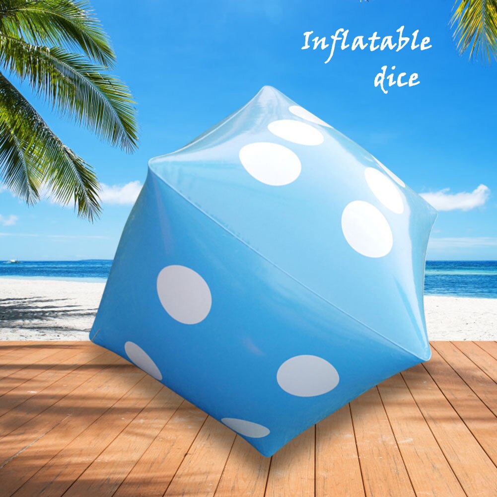 35cm Inflatable Blow-Up Cube Big Dice Multi-functional Classic Practical Toy for Family Playing Games Entertainment