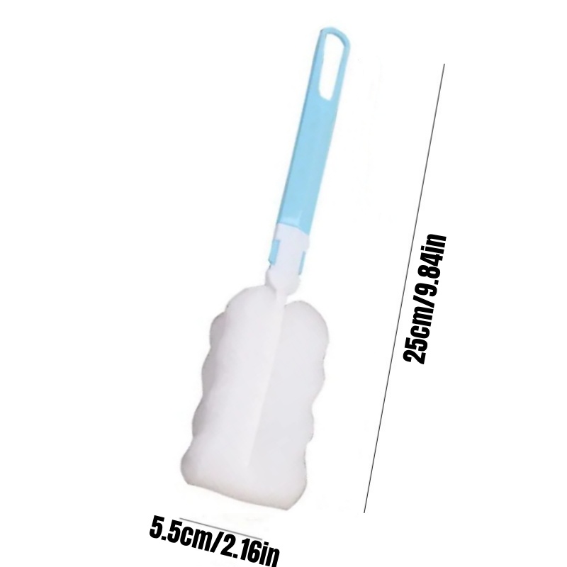 1/3/5 pezzi spazzola per tazza in spugna morbida manico lungo spazzola per bottiglia di spugna bevanda bicchiere di vino bottiglia di vetro lavaggio senza strumento di pulizia morto