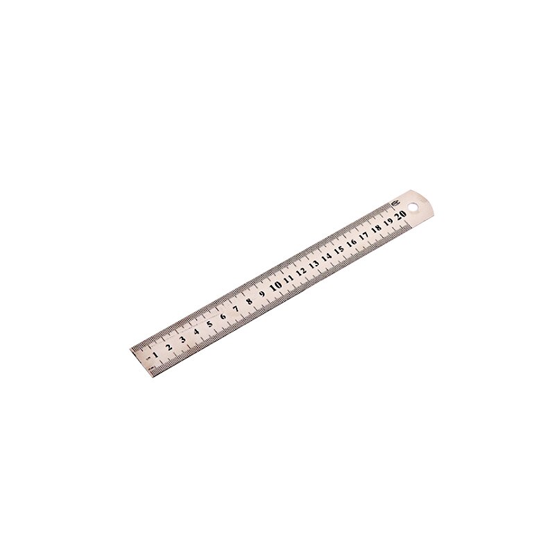 Students Stainless Steel Ruler Metal For Drawing School Learn Drawing Ruler Cutting Ruler: 20cm