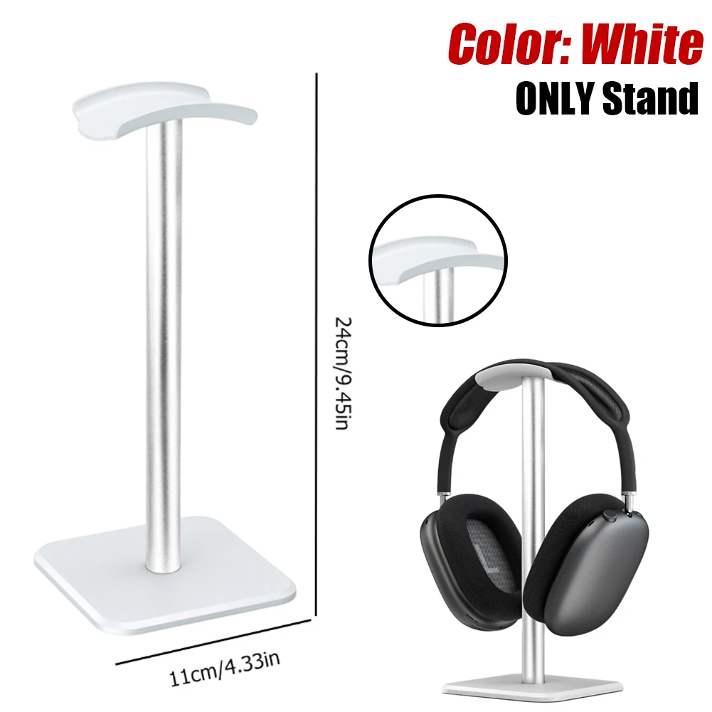 Aluminium Legierung Kopfhörer Ständer Gestell Platzsparende Schreibtisch-Organizer Anzeige Kopfhörer Halterung Aufhänger Headset Unterstützung Stehen: Schnee