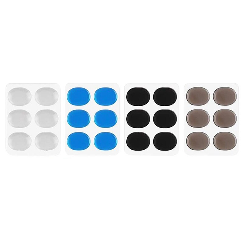 24 st silikon trumdämpare, trumma snare mute pad mjuka trumdämpare gel pads för trummans tonkontroll: Default Title