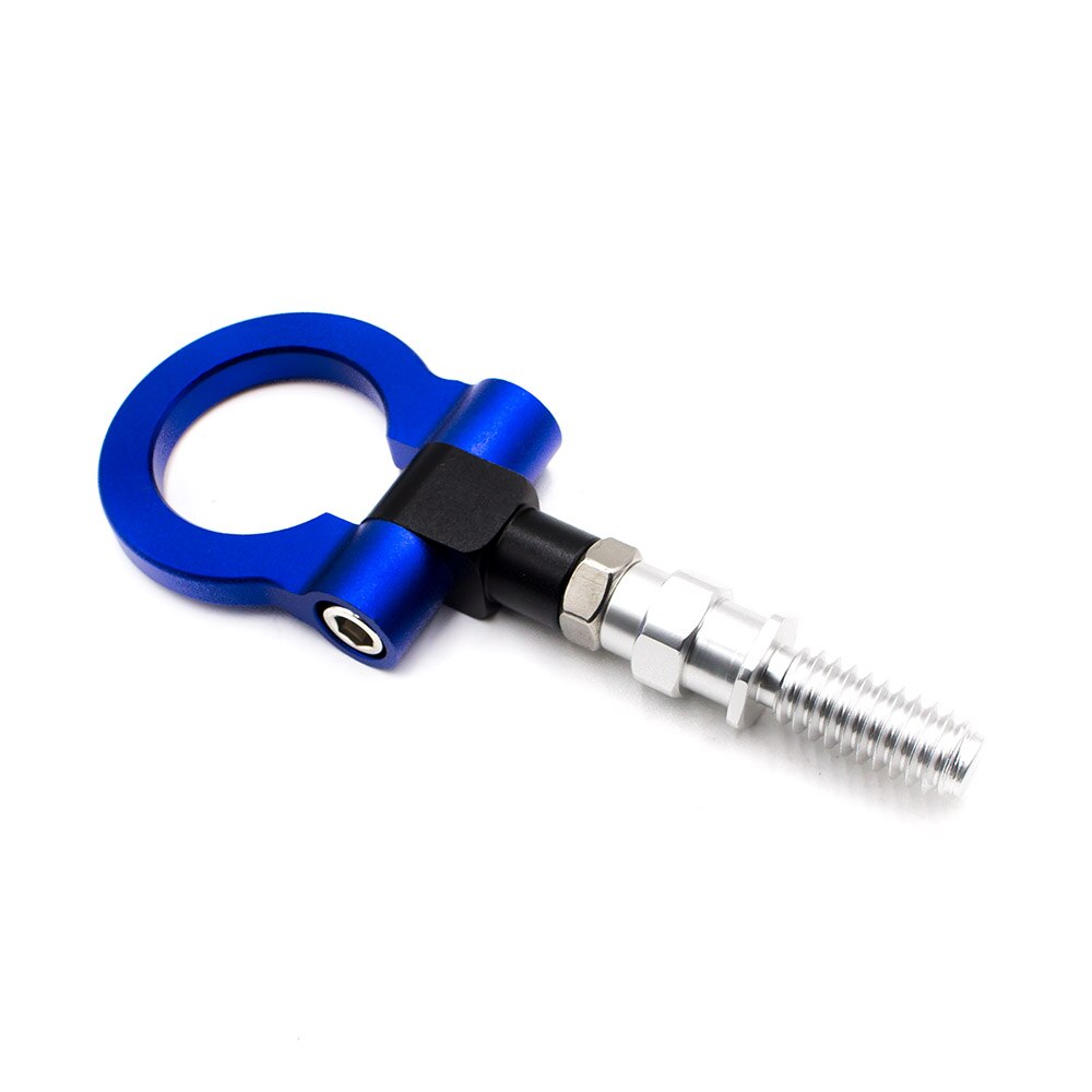 Car Styling Trailer Hooks Sticker Decoration Car Auto Rear Front Trailer Simulation Racing Ring Vehicle Towing Hook: BLUE