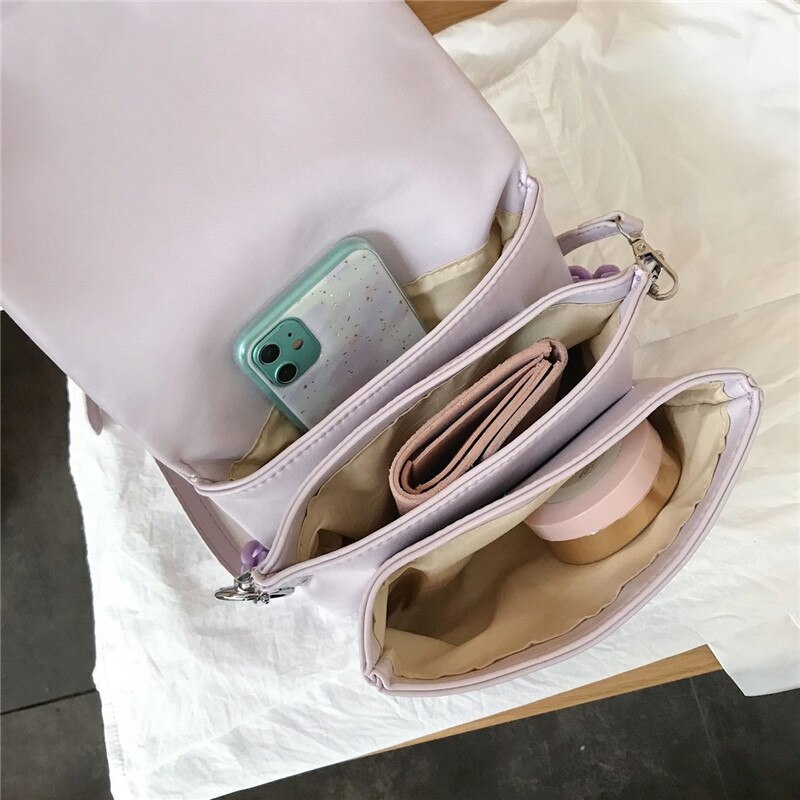 Dames schoudertas dames postbode tas pu leer dames dating tas klein temperament waterdicht paars