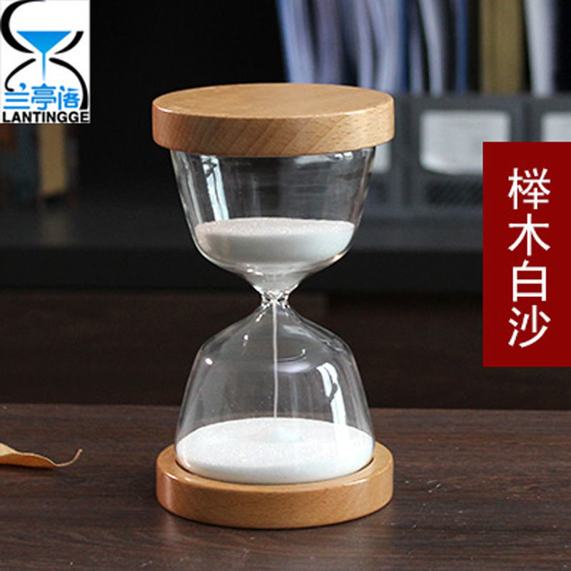 Sablier en bois et verre, 15 Minutes, horloge de sable, Style nordique, beau, , ornement de bureau, maison, pour enfants, minuterie de sable: Color A
