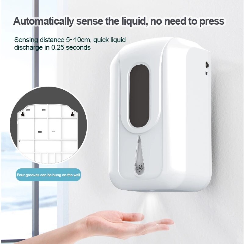 2200ml Touchless Hand Disinfection Machine Automatic Soap Dispenser Wall-mounted Sensor Mist Spray Hand Sanitizer Disinfection