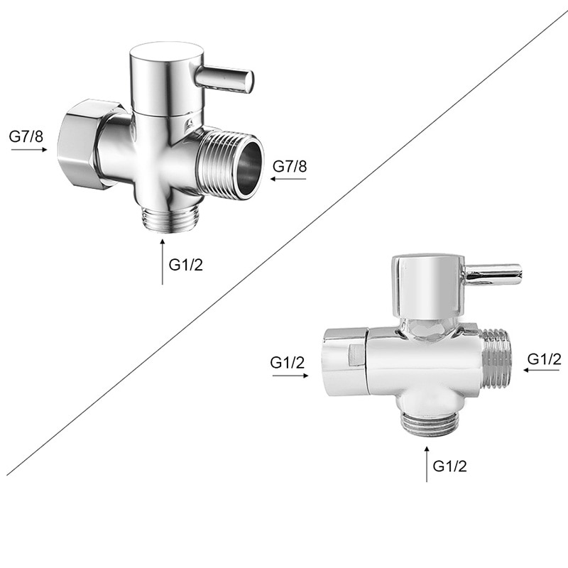 Rovogo  g1/2 eller g7/8 treveis t-adapter vannledningsforbindelse wc bidetvannseparator