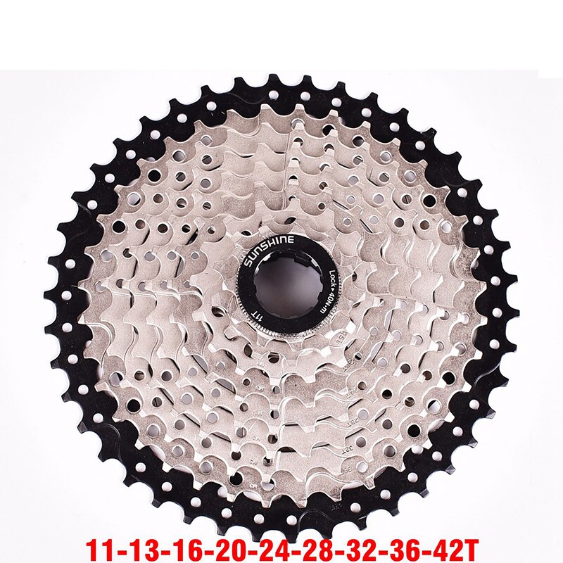 Bicicleta de carretera MTB de 10 velocidades, casete de rueda libre para bicicleta 9S 32/36/40/42/50T para pieza de bicicleta SRAM deore m6000: 9s 11 42T B