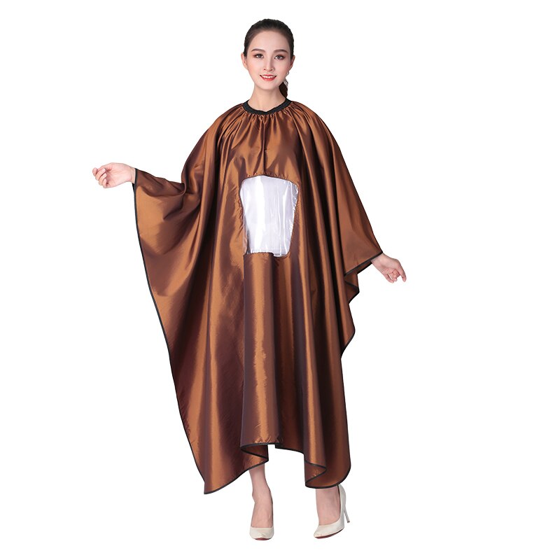 Salon Waterproof Haircut Cape With Visible Window Hair Dyeing Perming Styling Hairdresser Hairdressing Apron Cape