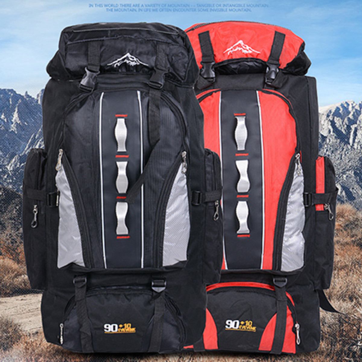 Waterdichte 100l klimrugzak, outdoor sporttas, reisrugzak, kampeerrugzak, wandelrugzak, damesrugzak, trekkingtas voor heren