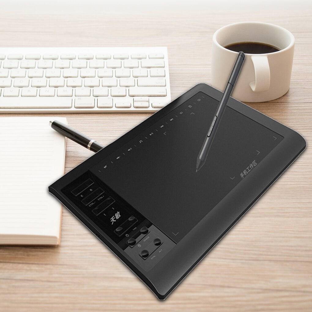 G10 10X6 Inch Digitale Tablet 8192 Niveaus Grafische Tekening Tablet Met Batterij-Gratis Passieve Pen