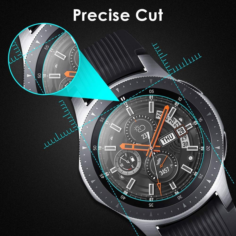 2 Pack Tempered glass for Samsung Galaxy Watch 42 46mm/Gear S3 / Gear Sport Screen Protector Case Friendly Screen Protector Film