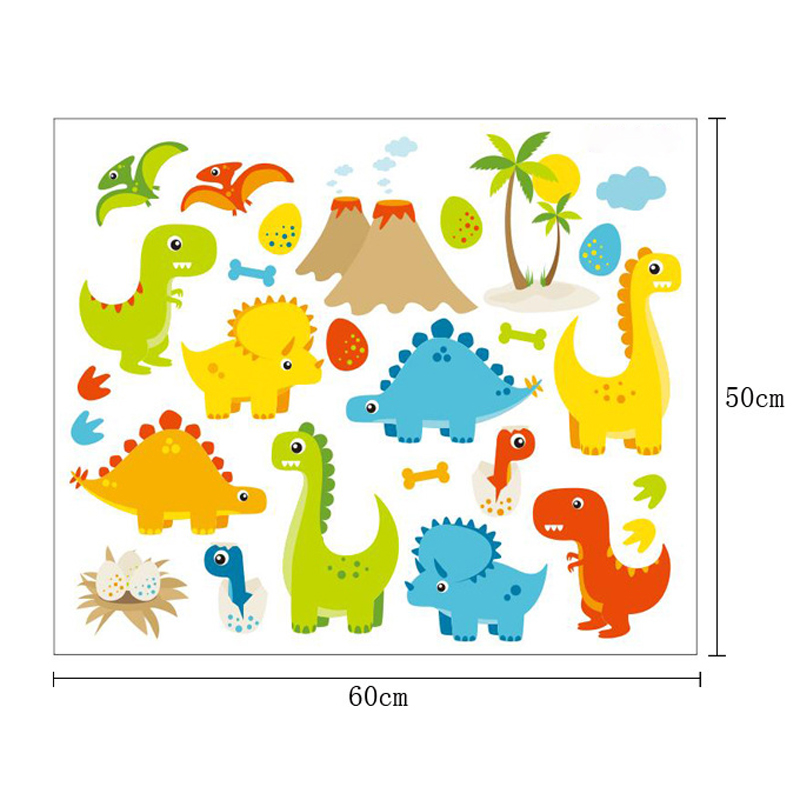 Tofok söt dinosaurie väggdekal för barnrum sovrum vardagsrum heminredning tecknad diy väggmålning konst dekaler tapeter: Baby dinosaurie