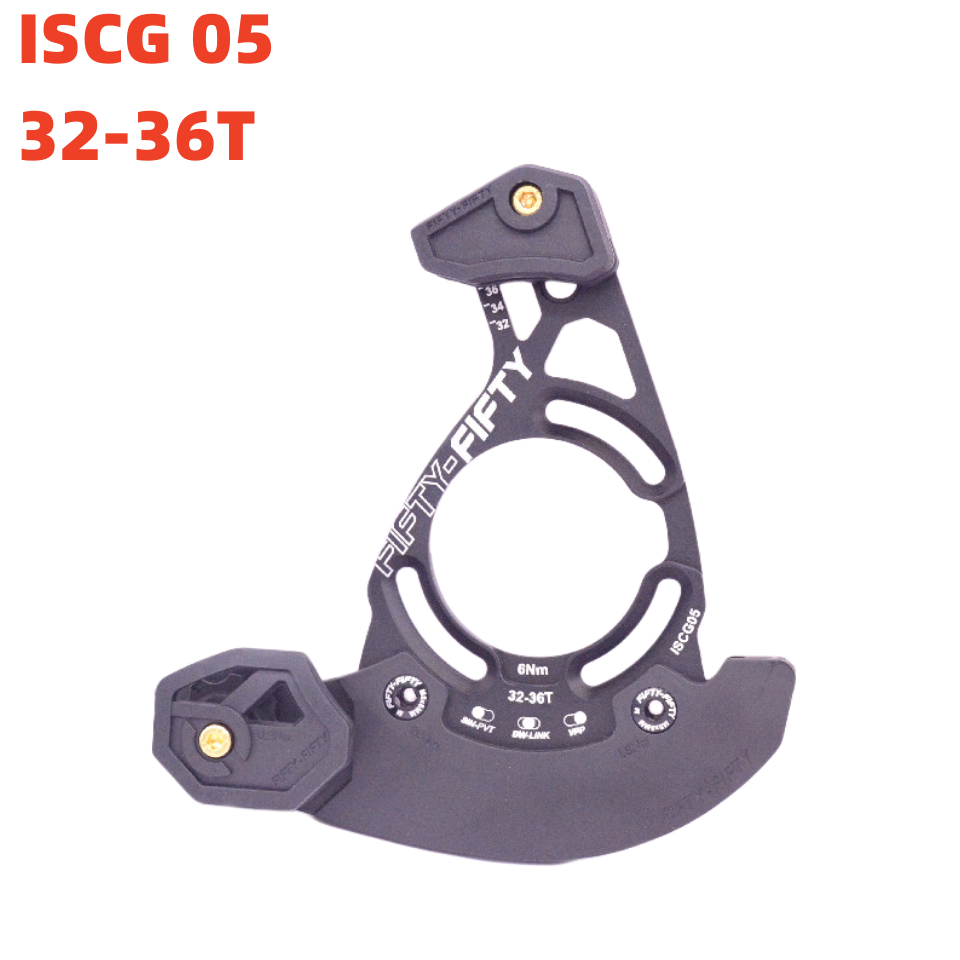FIFTY-FIFTY DH Racing 1X Series Guía de cadena de bicicleta MTB Cadena de guía de bicicleta ISCG05 Anillo de cadena 28-34T/30-36T/32-36T/32-38T