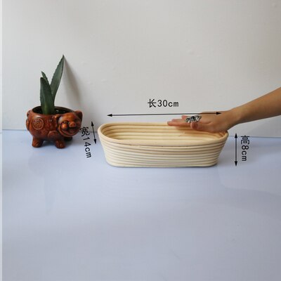 Natuurlijke Rotan Gisting Rieten Mand Land Baguette Stokbrood Massa Proofing Manden Deeg Banneton Manden Met Liners: OVAL-3XL