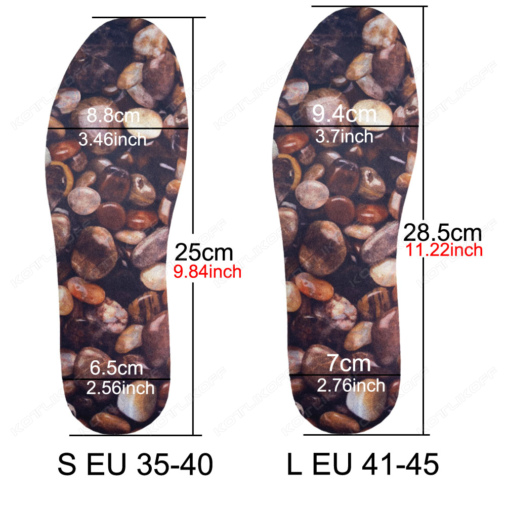 Unisex Foot Massage Insoles - Silicone Cobblestone Design - Acupressure Therapy & Reflexology