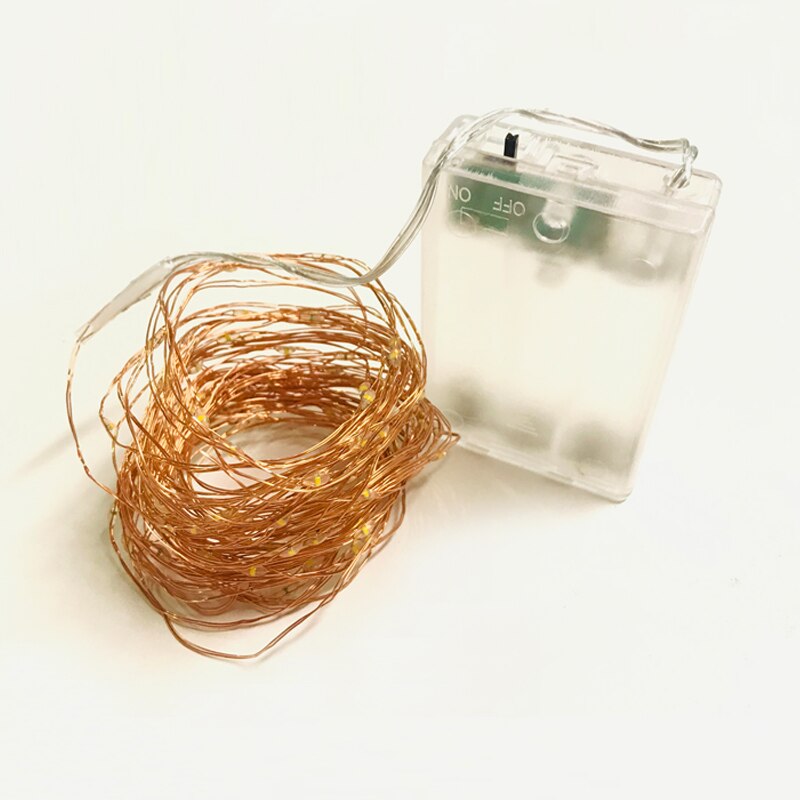 Fairy 2M 5M 10M Battery Operated LED Copper Wire String Lights For Wedding Christmas Garland Festival Party Home Decoration lamp