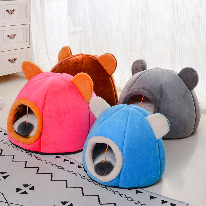 Deep Cave Bed For Cats Small Dogs Bed Cat's House Cat Bed Cat House Cats Accessories Dog House Puppy Nest Pet Beds Dog Kennel