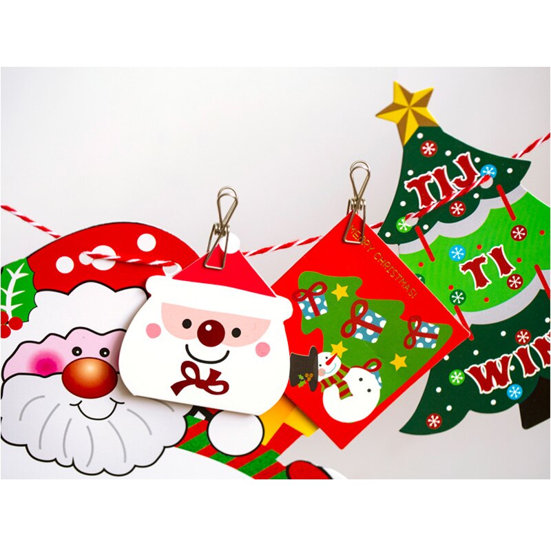 5 pièces/lot belle joyeux noël mini carte postale carte de voeux avec enveloppe carte de noël cartes