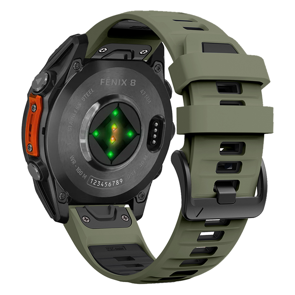Bracelet de montre Fenix8 1:1 pour Garmin Fenix 8 47mm 51mm E 7 7X 6 6X 5 5X/Epix Pro/Enduro 3 QuickFit 22mm 26mm, Bracelet en Silicone: BEIGE / 14mm