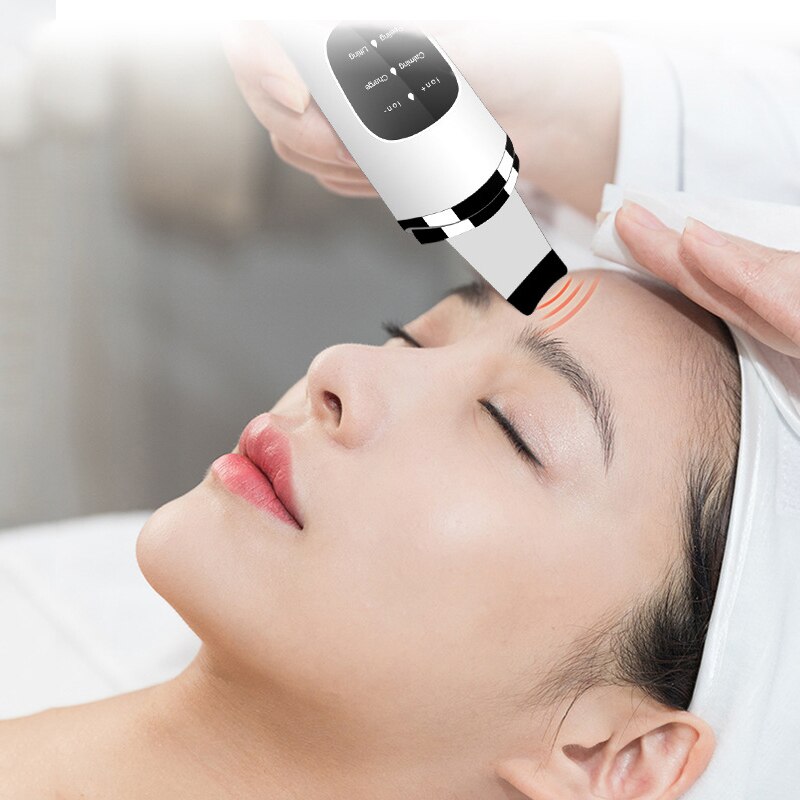 Oplaadbare Ultrasone Gezicht Huid Scrubber Facial Cleaner Peeling Trillingen Mee-eter Verwijderen Exfoliërende Porie Cleaner Tool