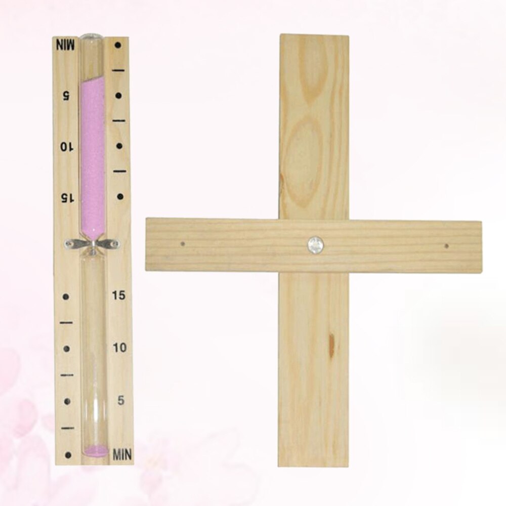 Wood Time Hourglass Funny Time Rotate Hourglass for Sauna Room (Sand Pattern)