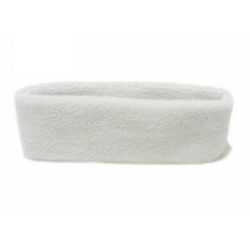 Banda para el sudor deportiva de verano para hombre y mujer, diadema para Yoga, gimnasio, toalla de seguridad elástica de Color sólido, banda para el pelo para tenis, bádminton y baloncesto: Blanco