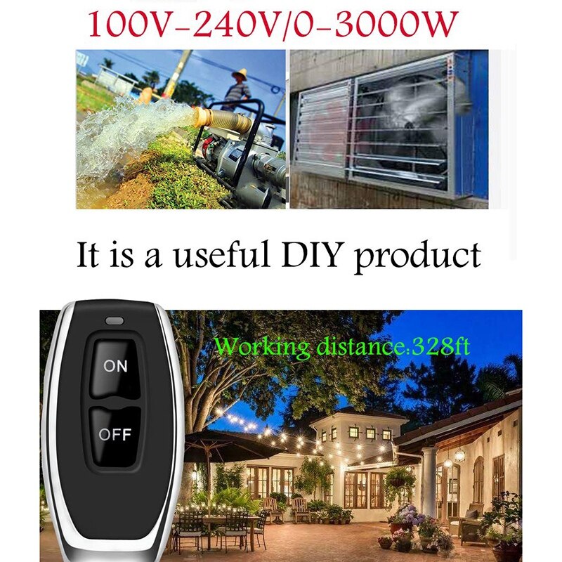 Wireless Remote Switch,AC110V-240V 40A Relay,Wireless RF Switch for Household Appliances, Electrical Equipment